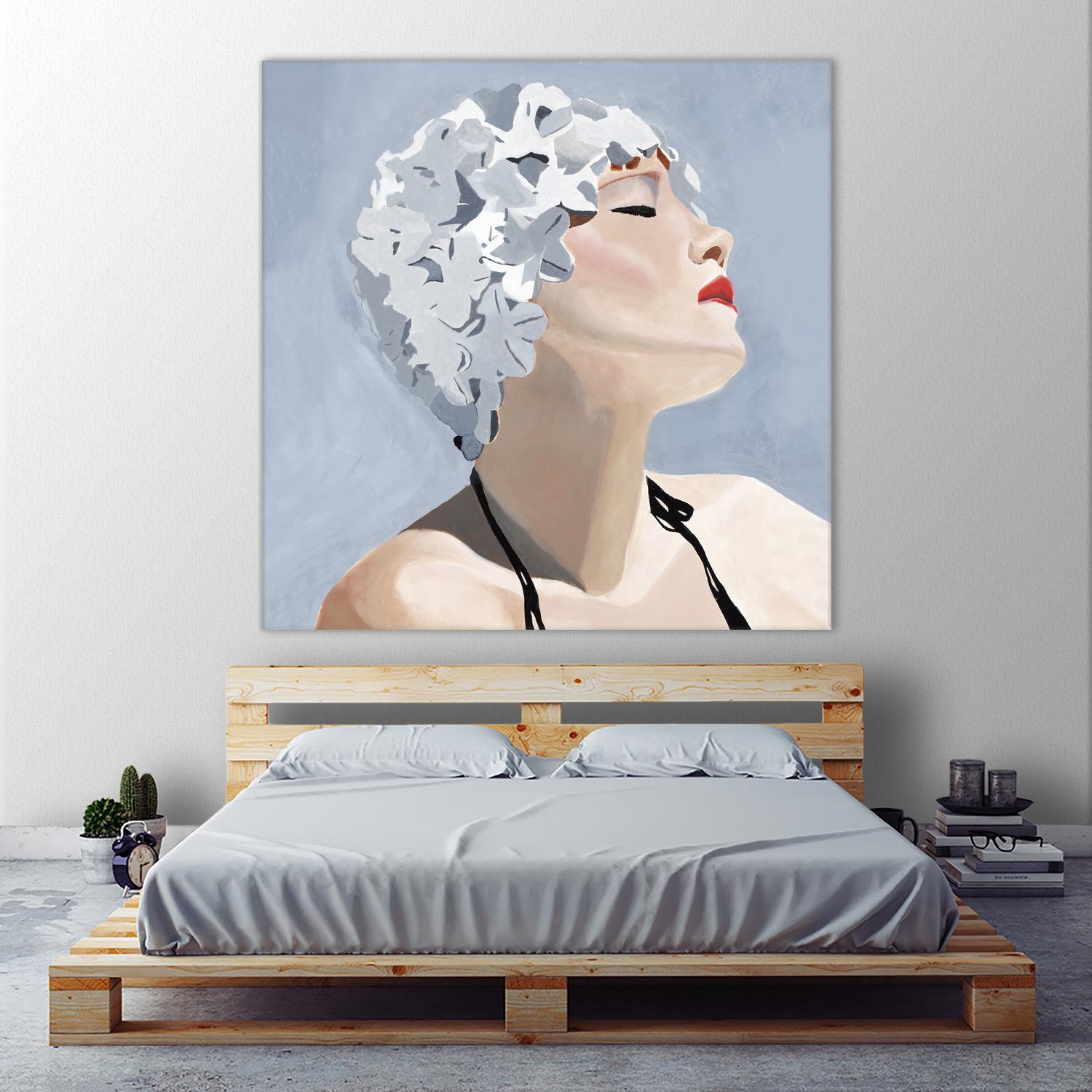 Getting My Tan On by Daleno Art on GIANT ART - red figurative swimmer