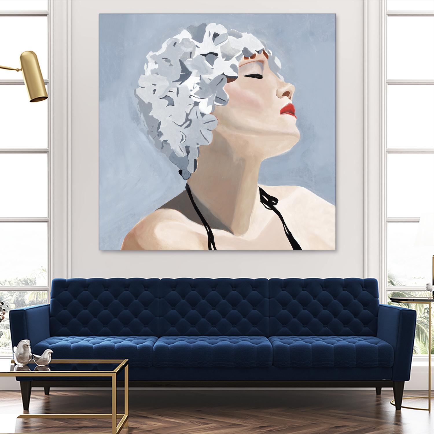 Getting My Tan On by Daleno Art on GIANT ART - red figurative swimmer