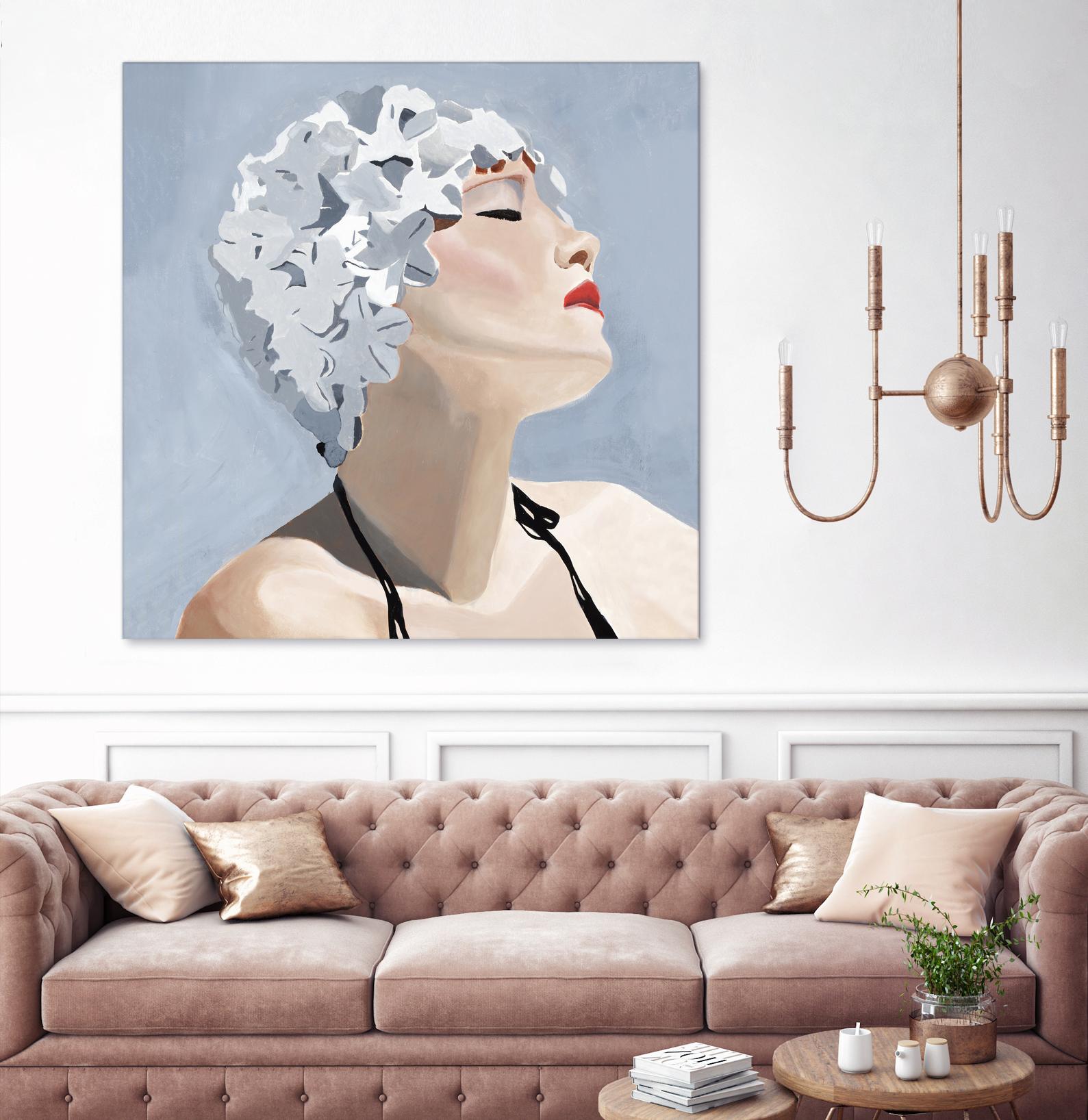 Getting My Tan On by Daleno Art on GIANT ART - red figurative swimmer