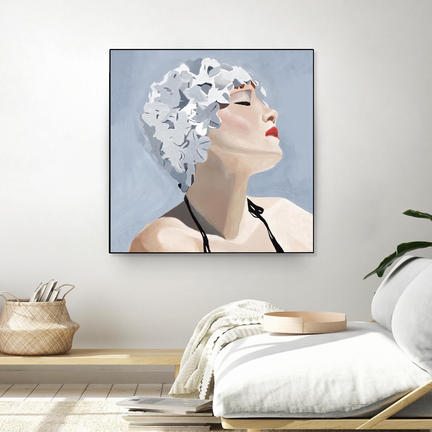 Getting My Tan On by Daleno Art on GIANT ART - red figurative swimmer