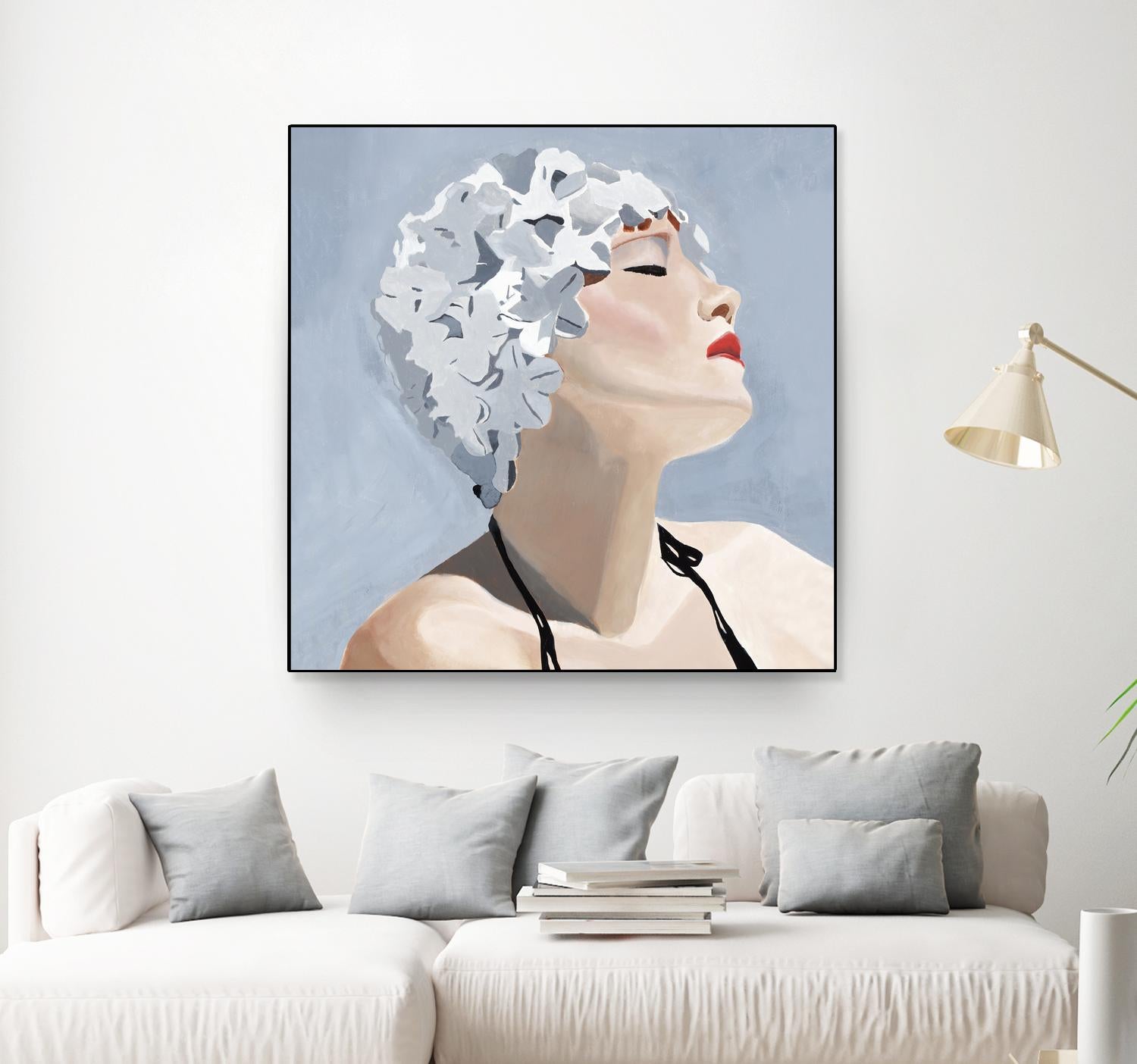 Getting My Tan On by Daleno Art on GIANT ART - red figurative swimmer