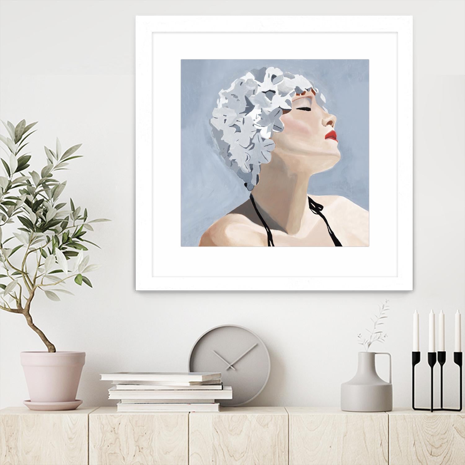 Getting My Tan On by Daleno Art on GIANT ART - red figurative swimmer