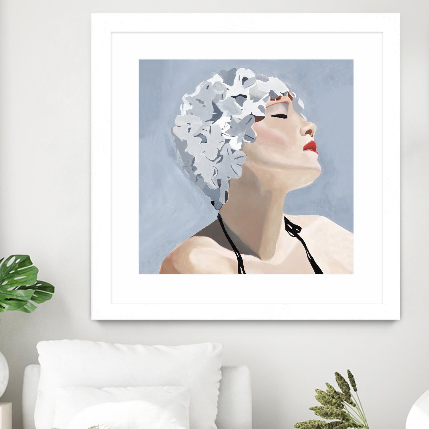 Getting My Tan On by Daleno Art on GIANT ART - red figurative swimmer