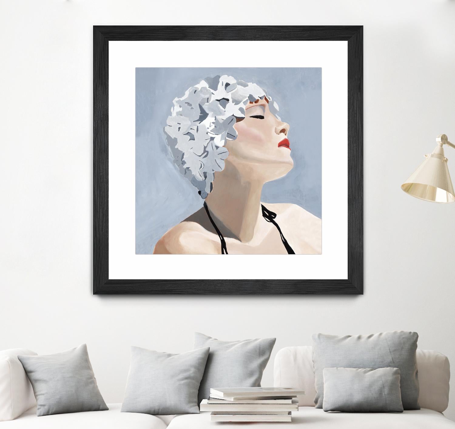 Getting My Tan On by Daleno Art on GIANT ART - red figurative swimmer