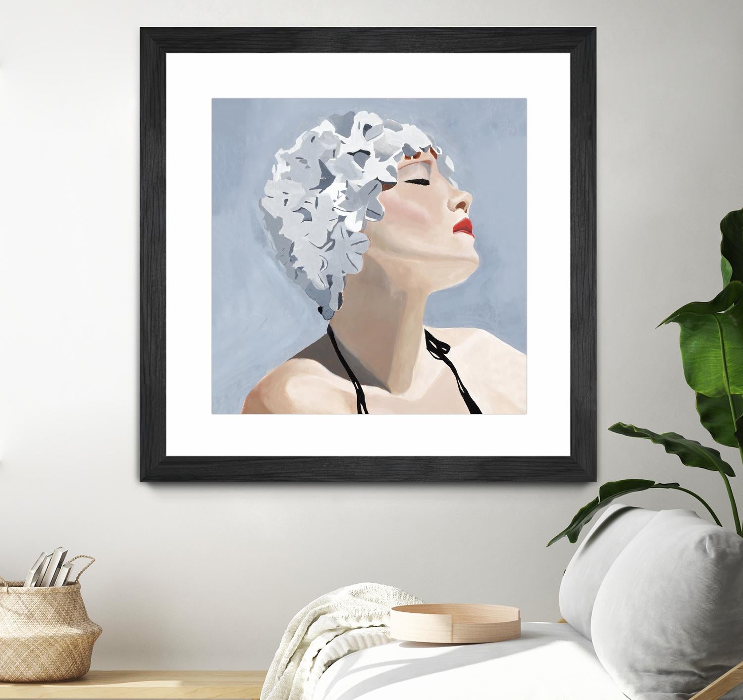 Getting My Tan On by Daleno Art on GIANT ART - red figurative swimmer