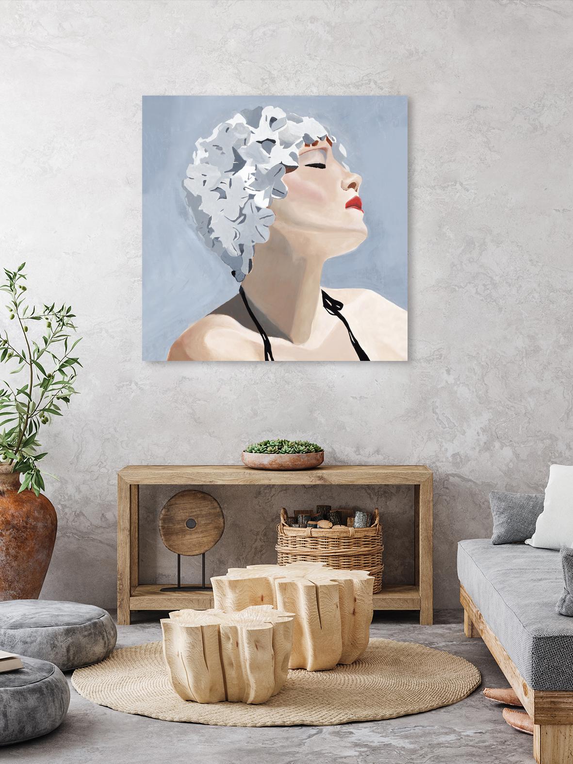 Getting My Tan On by Daleno Art on GIANT ART - red figurative swimmer