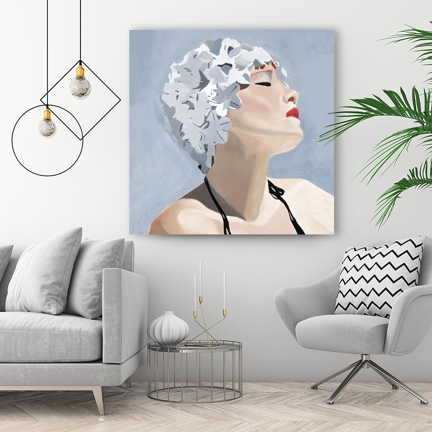 Getting My Tan On by Daleno Art on GIANT ART - red figurative swimmer