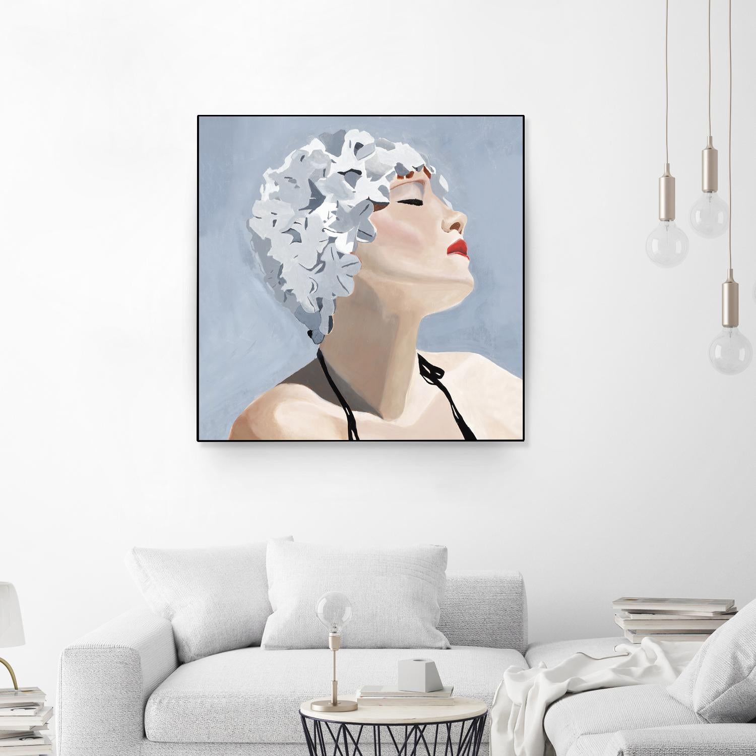 Getting My Tan On by Daleno Art on GIANT ART - red figurative swimmer