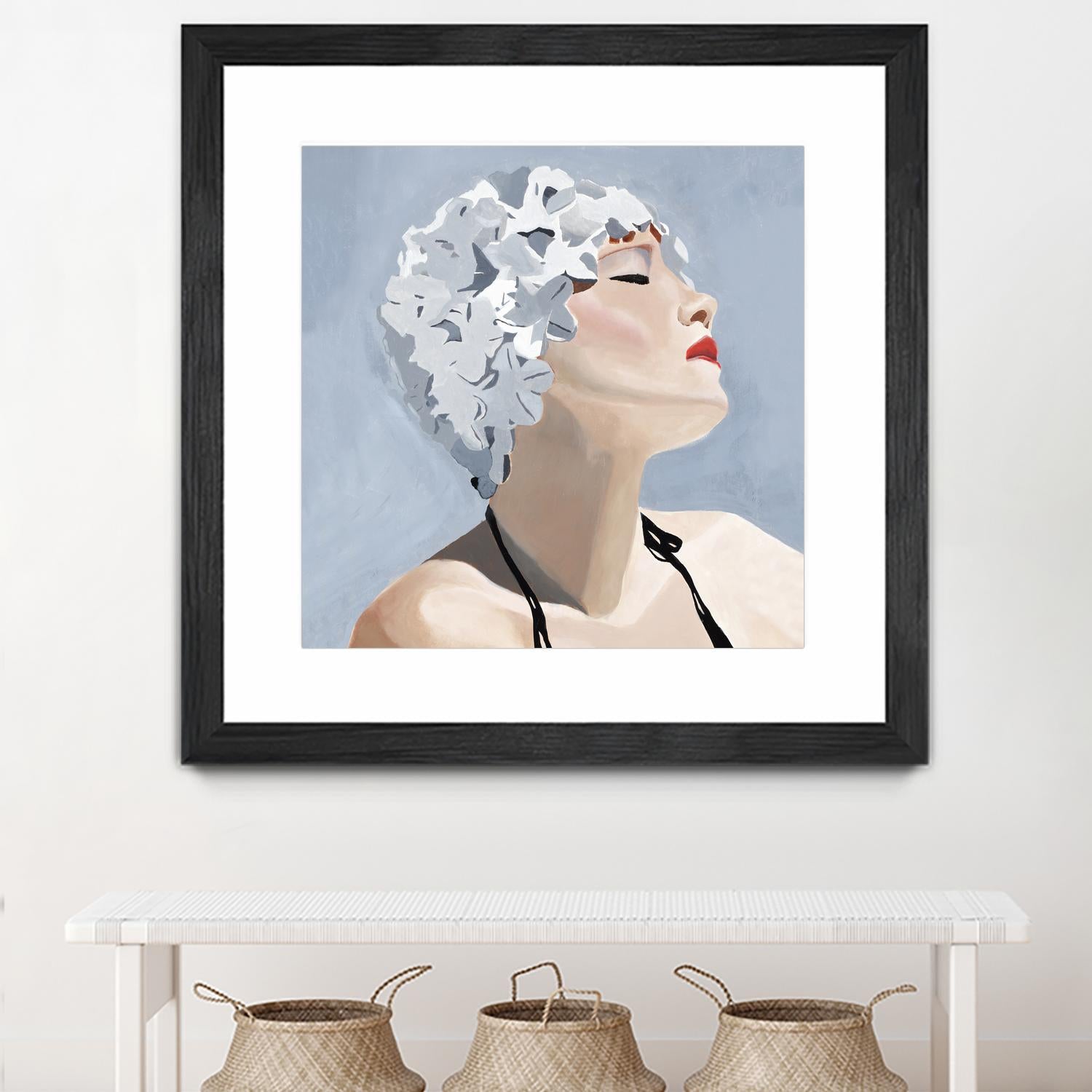 Getting My Tan On by Daleno Art on GIANT ART - red figurative swimmer