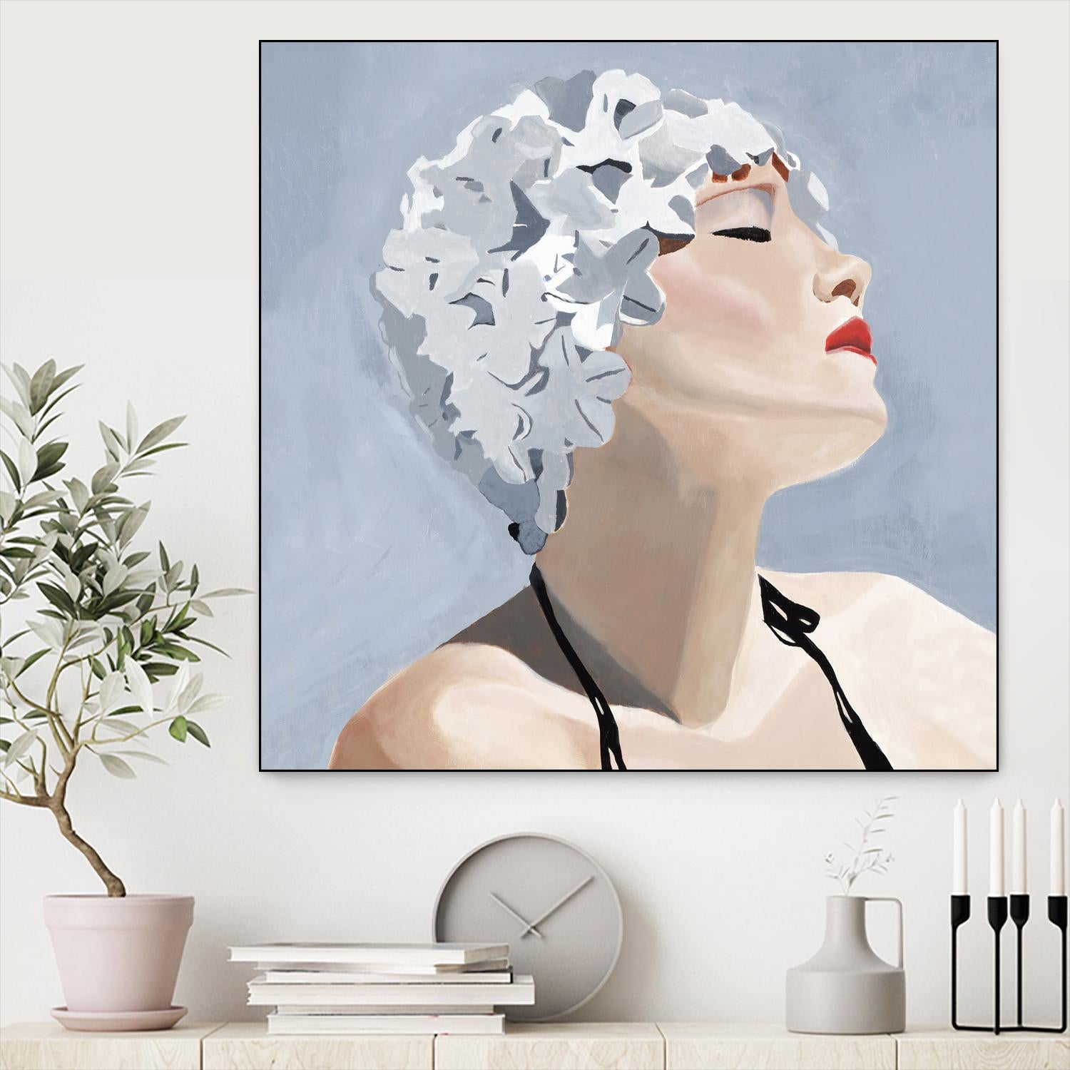 Getting My Tan On by Daleno Art on GIANT ART - red figurative swimmer