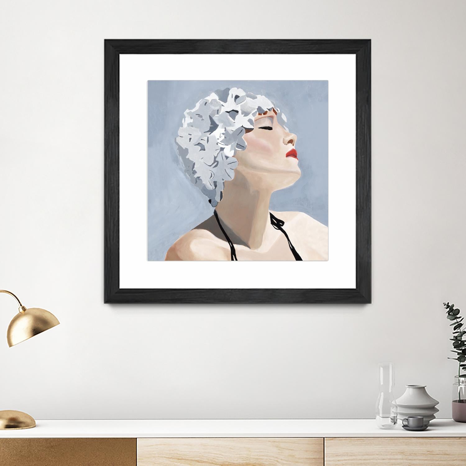 Getting My Tan On by Daleno Art on GIANT ART - red figurative swimmer