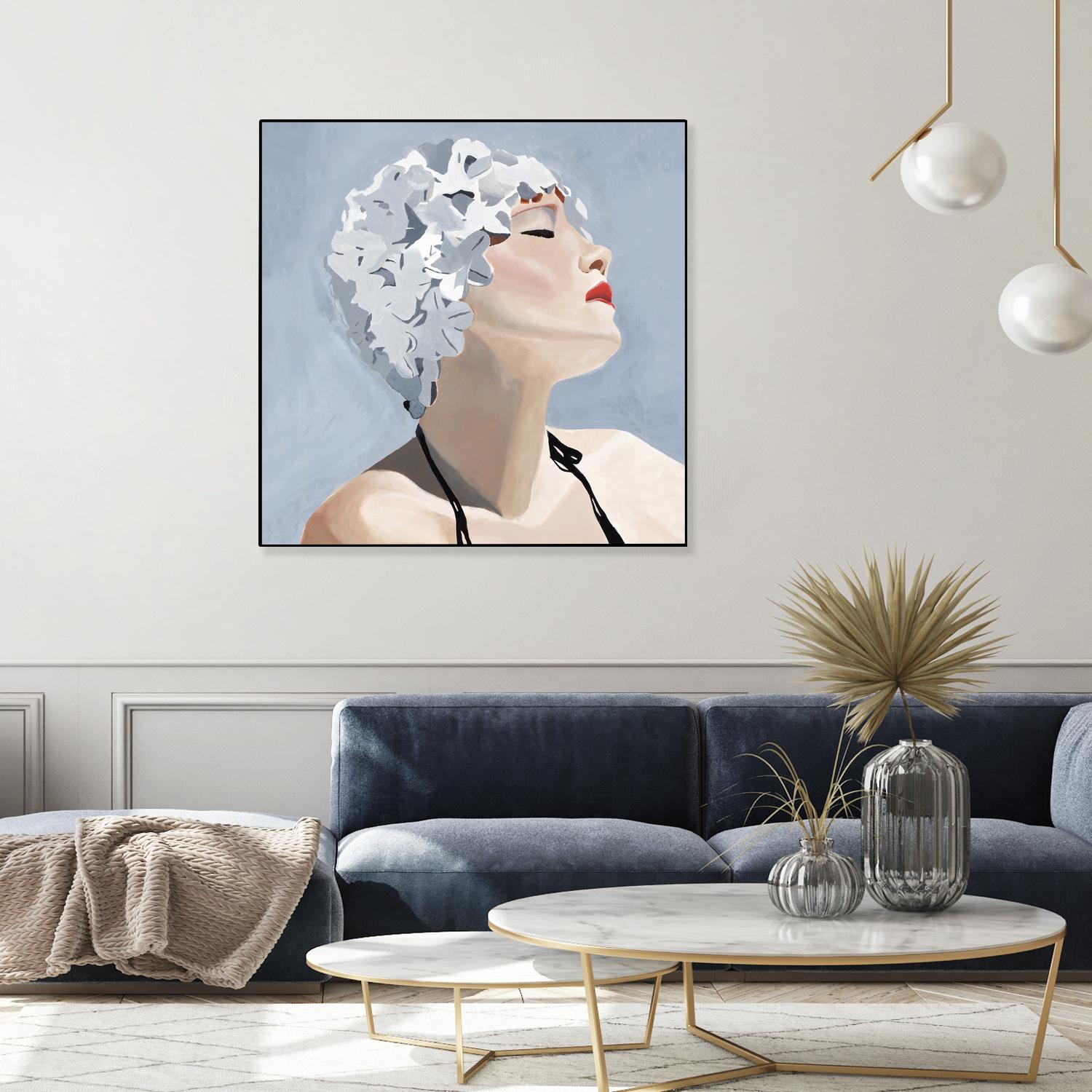 Getting My Tan On by Daleno Art on GIANT ART - red figurative swimmer