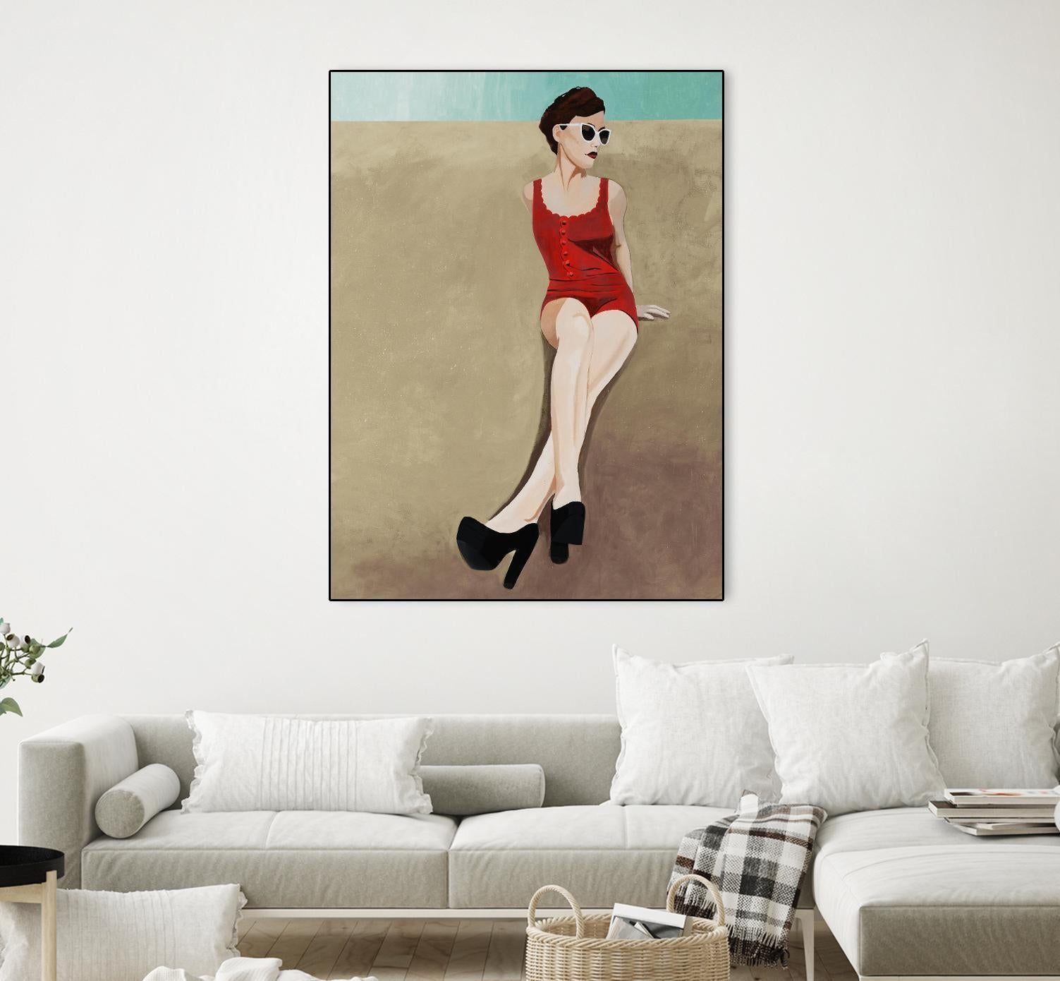 Rays of Glamour by Daleno Art on GIANT ART - red figurative fashion