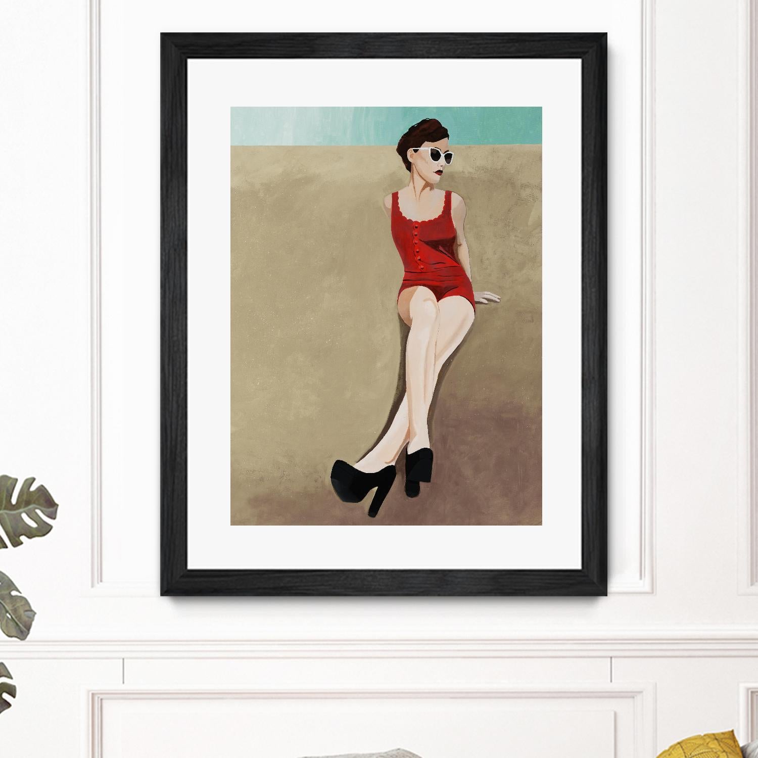 Rays of Glamour by Daleno Art on GIANT ART - red figurative fashion