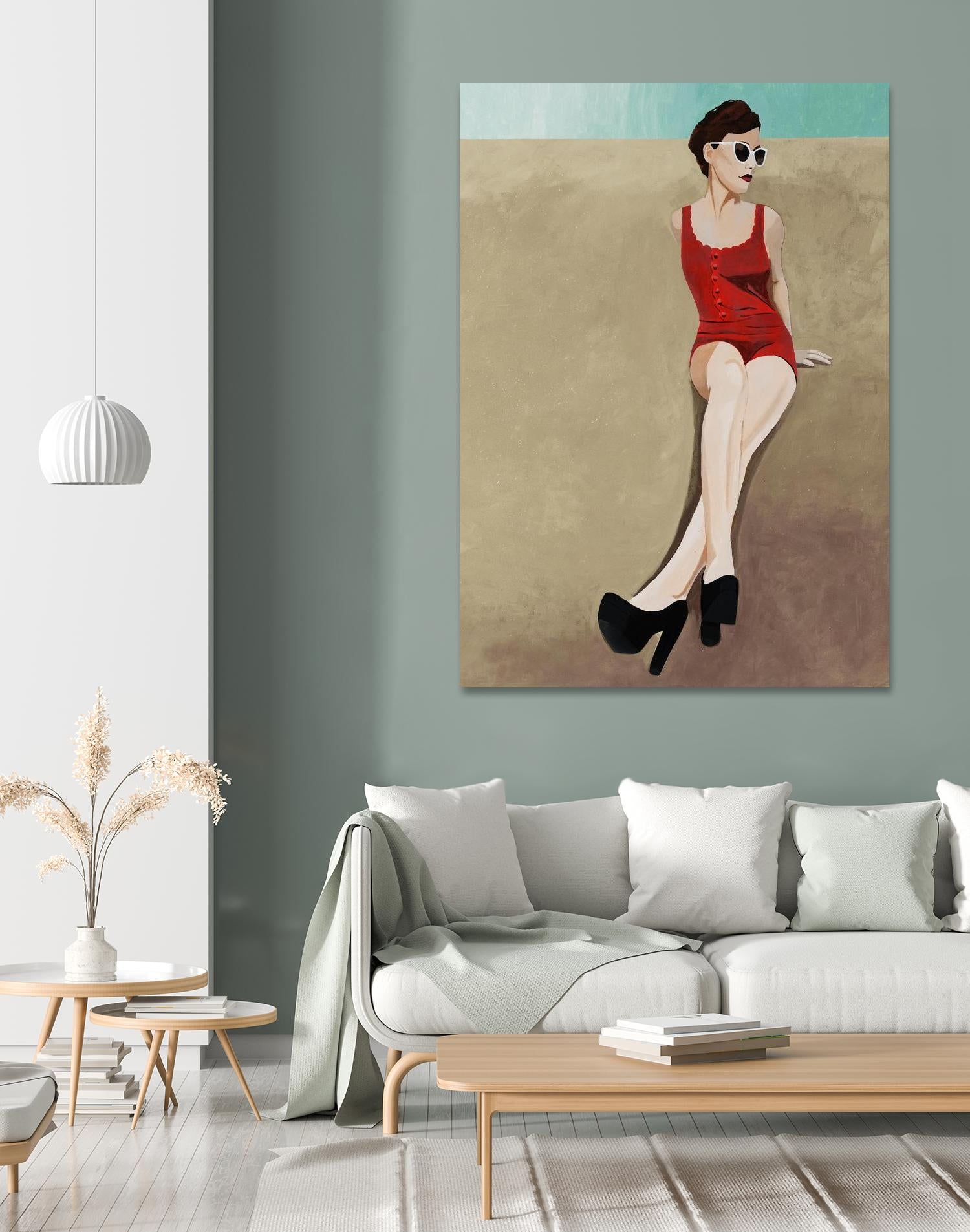 Rays of Glamour by Daleno Art on GIANT ART - red figurative fashion