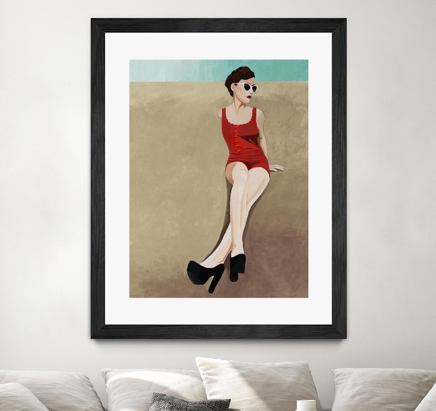 Rays of Glamour by Daleno Art on GIANT ART - red figurative fashion