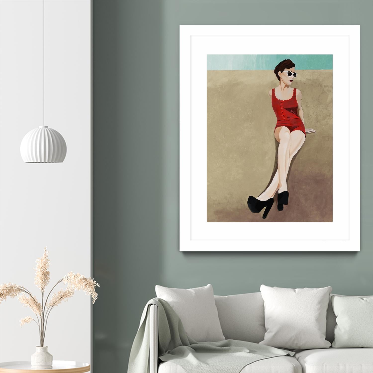 Rays of Glamour by Daleno Art on GIANT ART - red figurative fashion