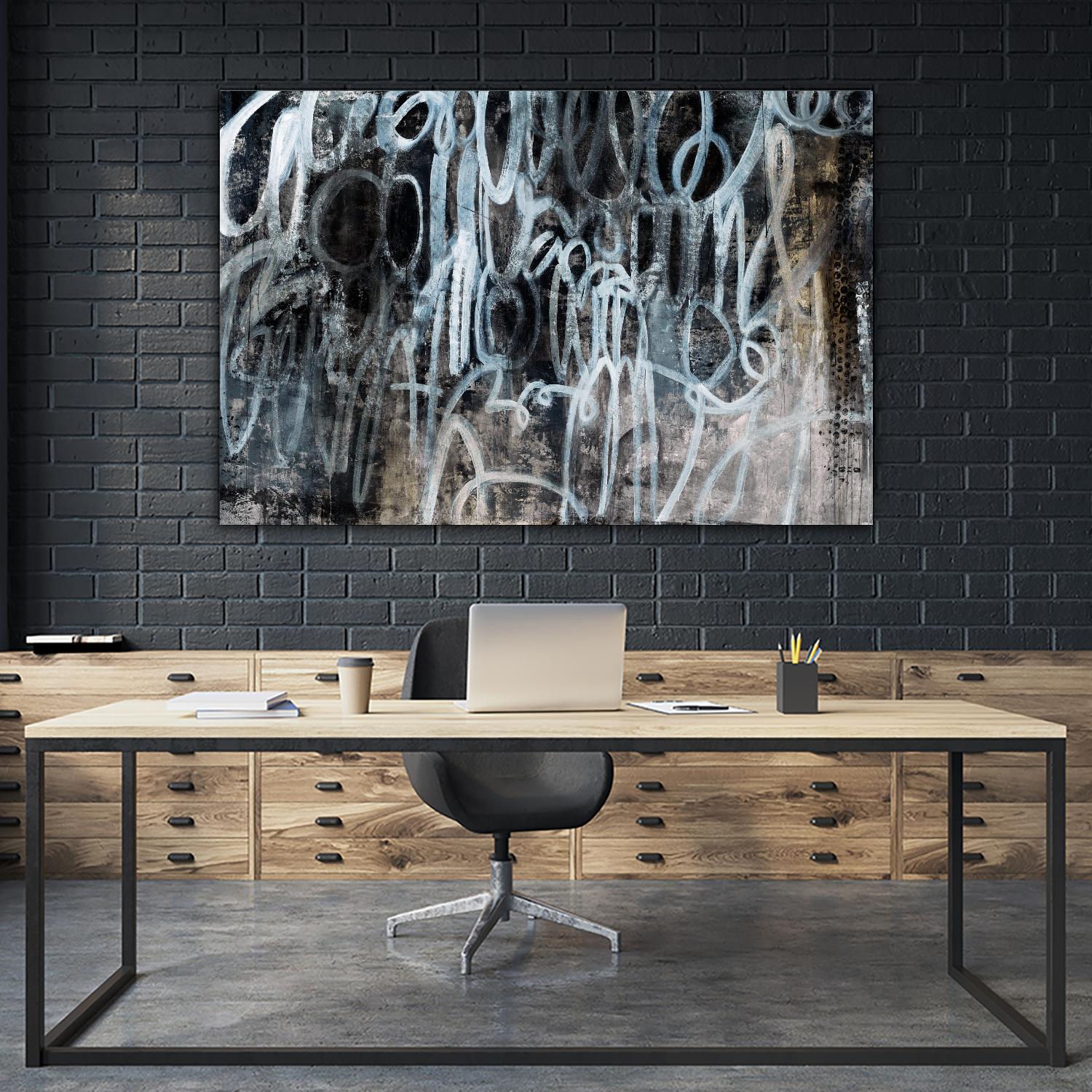 Skip the Small Talk by Daleno Art on GIANT ART - white abstract