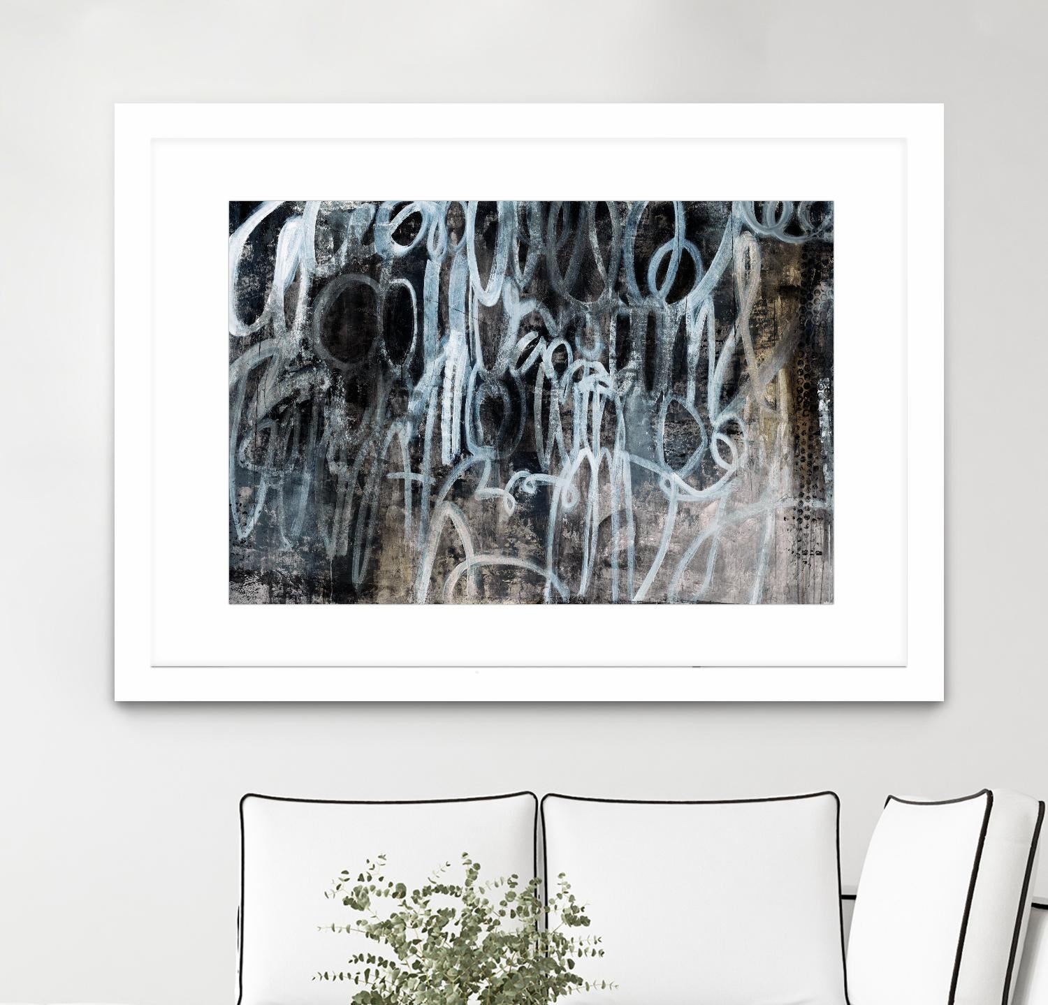 Skip the Small Talk by Daleno Art on GIANT ART - white abstract