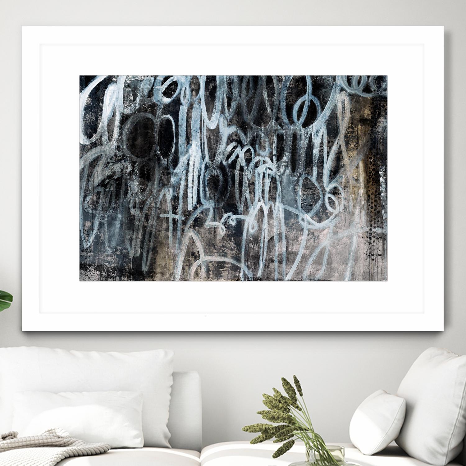 Skip the Small Talk by Daleno Art on GIANT ART - white abstract