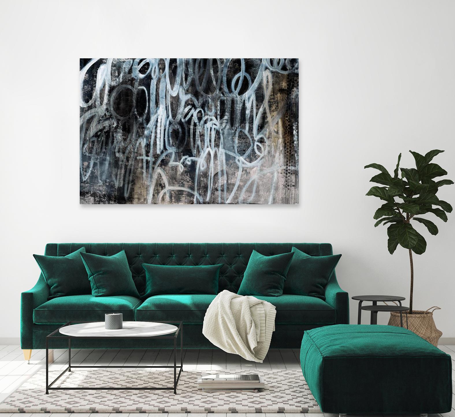 Skip the Small Talk by Daleno Art on GIANT ART - white abstract