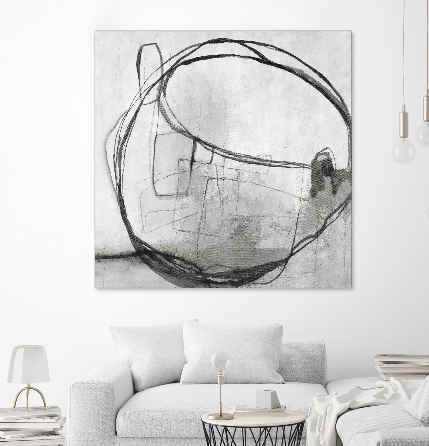 Lucent Sphere by Daleno Art on GIANT ART - black black & white circle