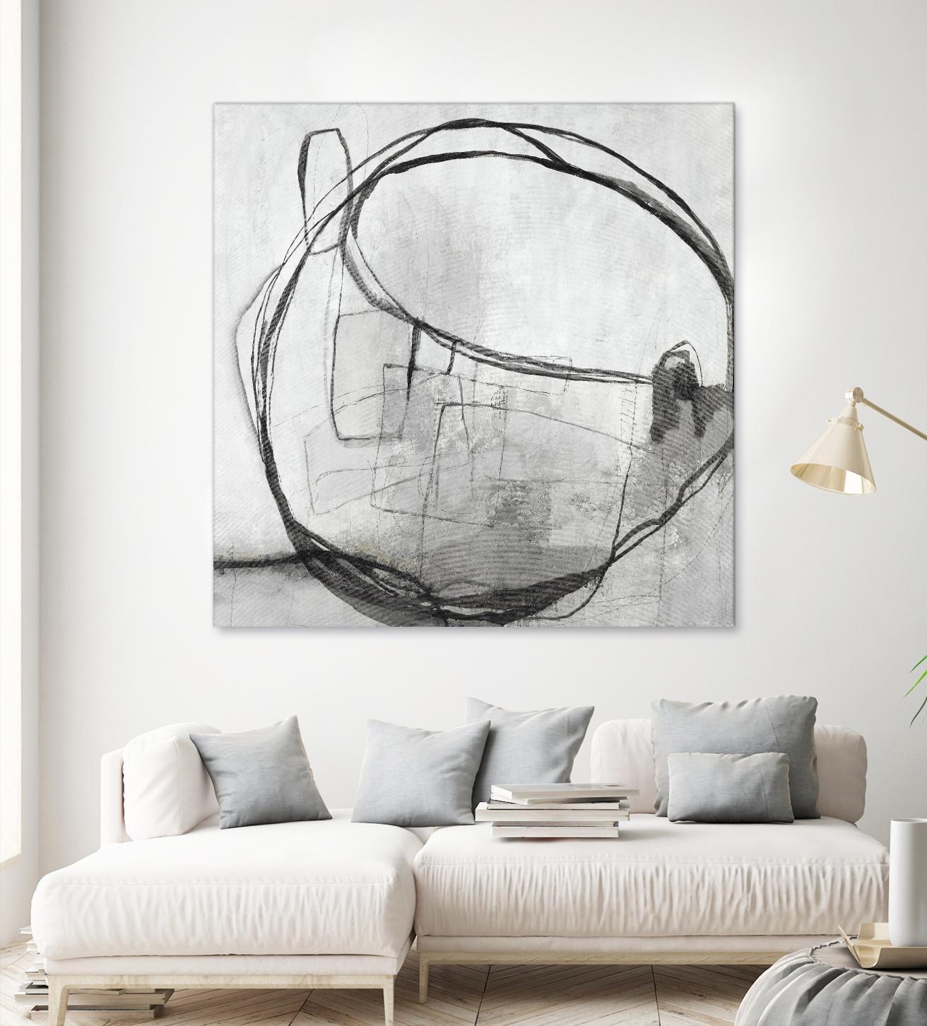 Lucent Sphere by Daleno Art on GIANT ART - black black & white circle