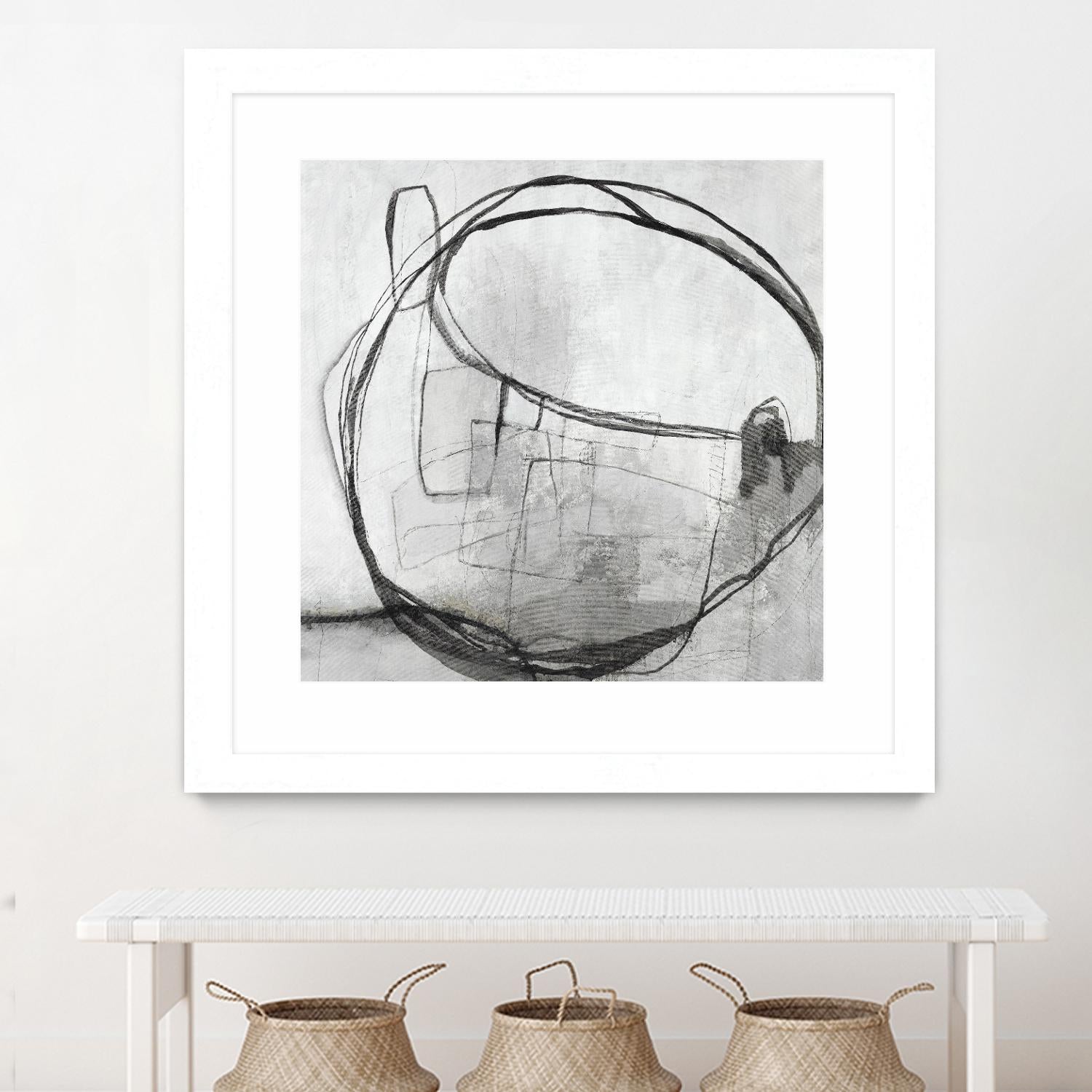 Lucent Sphere by Daleno Art on GIANT ART - black black & white circle