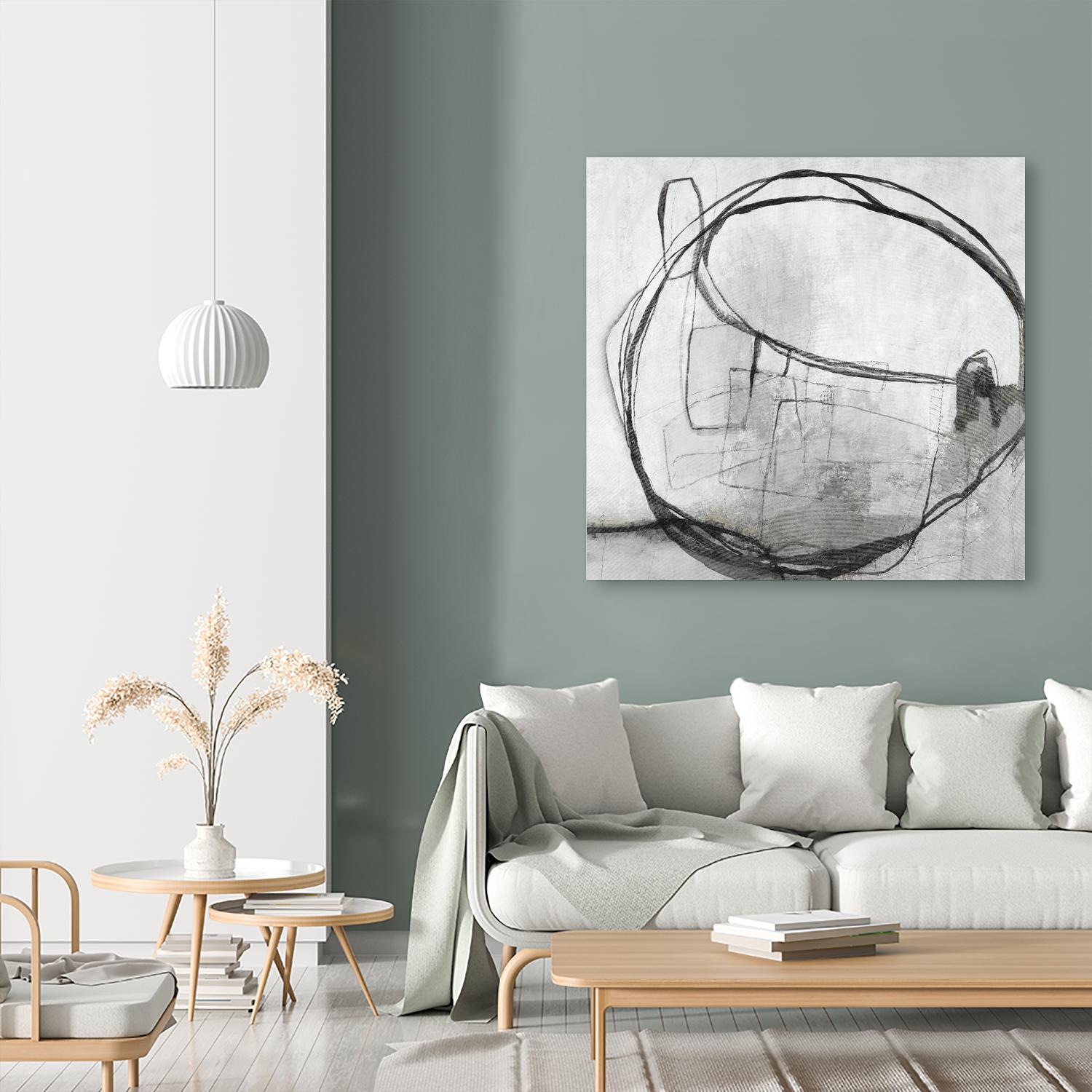 Lucent Sphere by Daleno Art on GIANT ART - black black & white circle