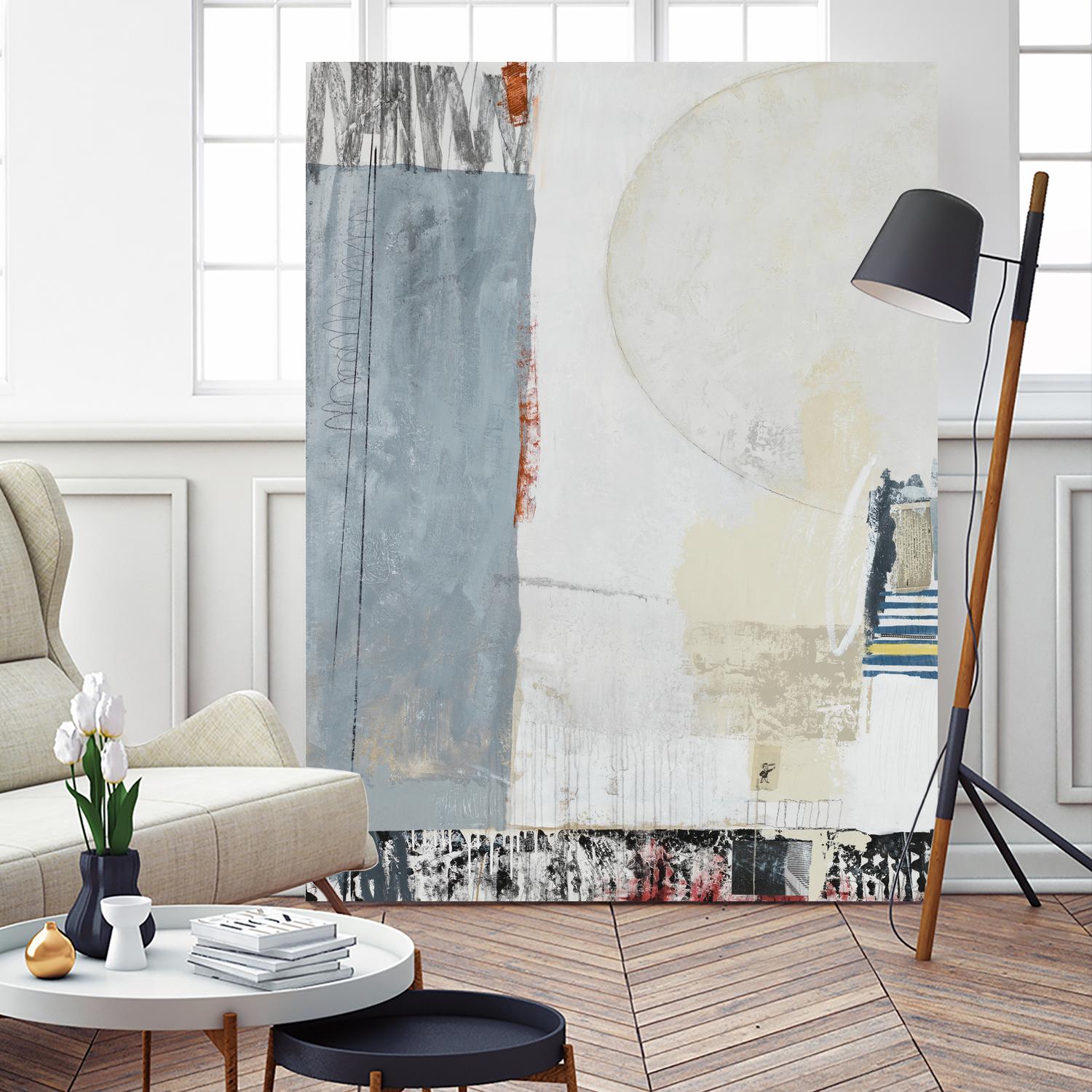 City Walker by Daleno Art on GIANT ART - beige abstract