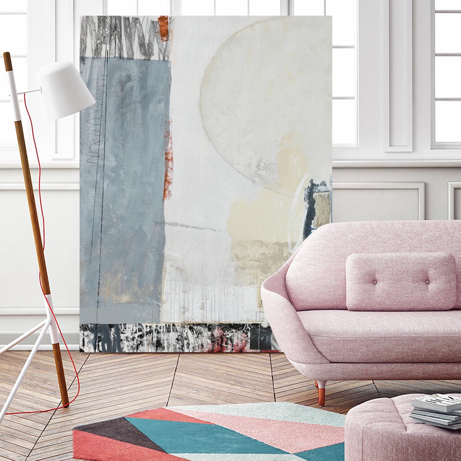 City Walker by Daleno Art on GIANT ART - beige abstract