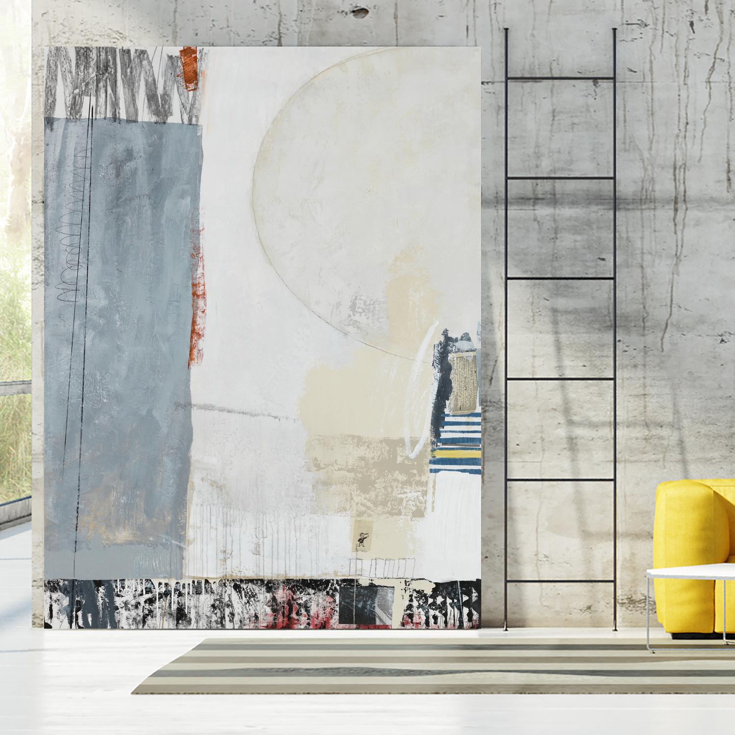 City Walker by Daleno Art on GIANT ART - beige abstract