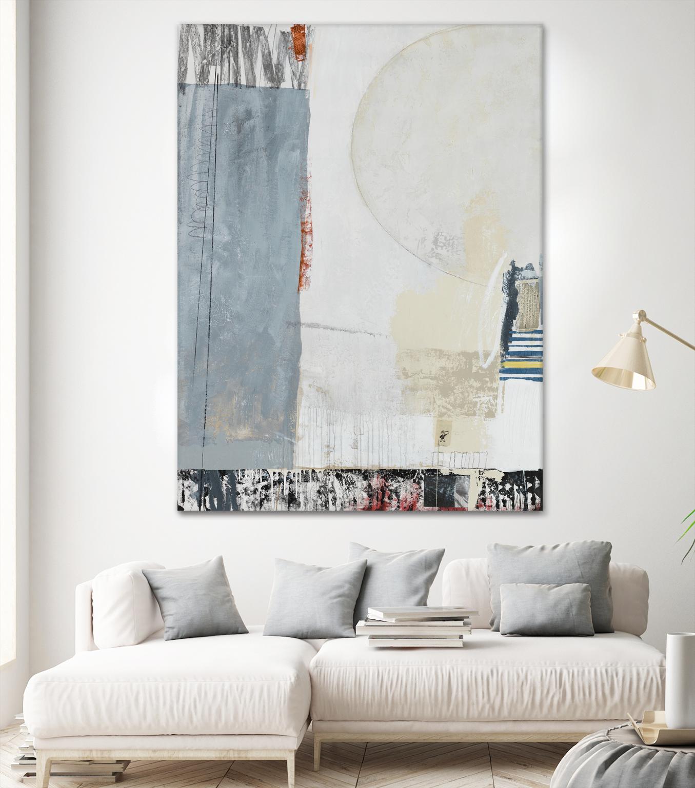 City Walker by Daleno Art on GIANT ART - beige abstract