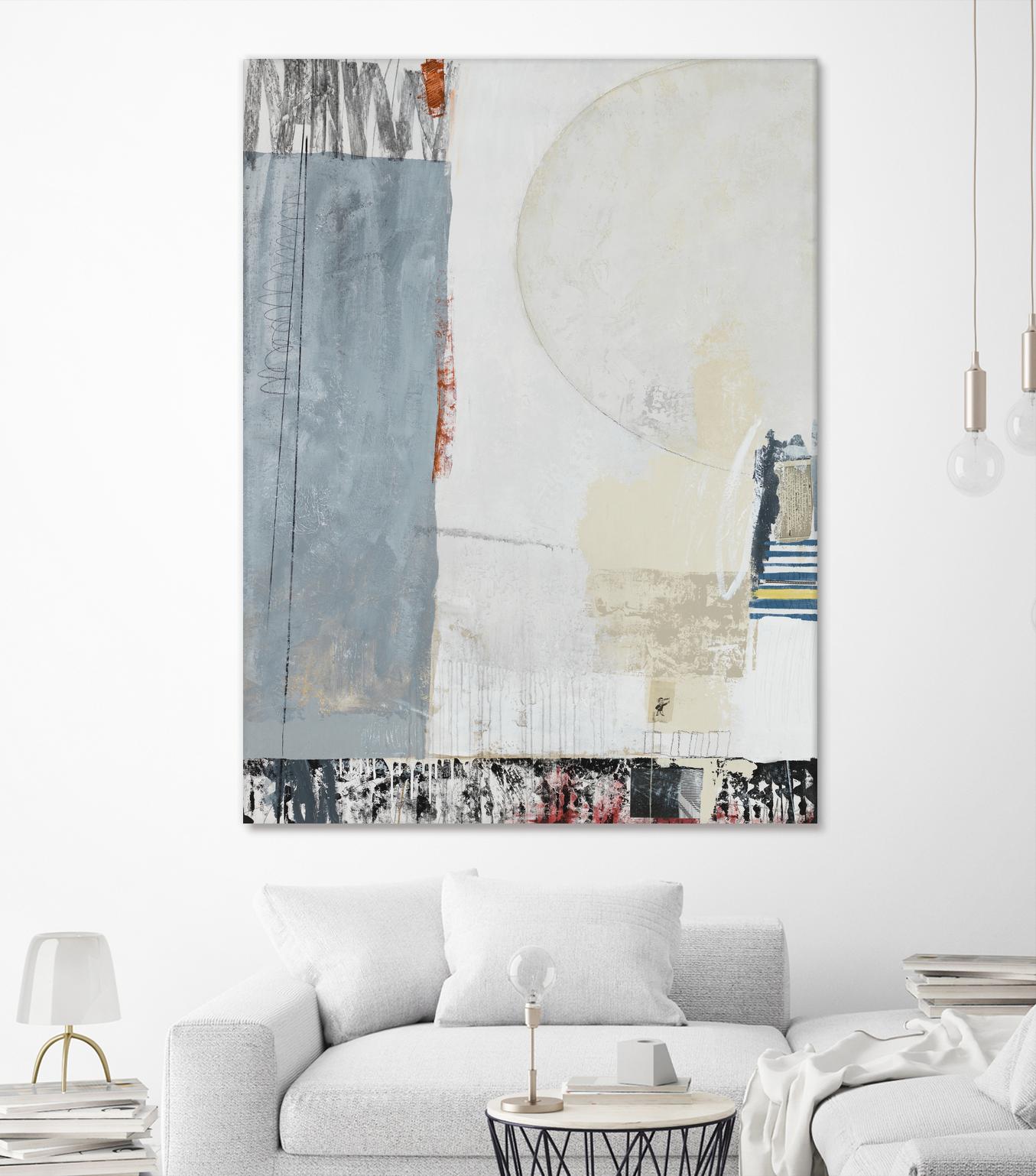 City Walker by Daleno Art on GIANT ART - beige abstract