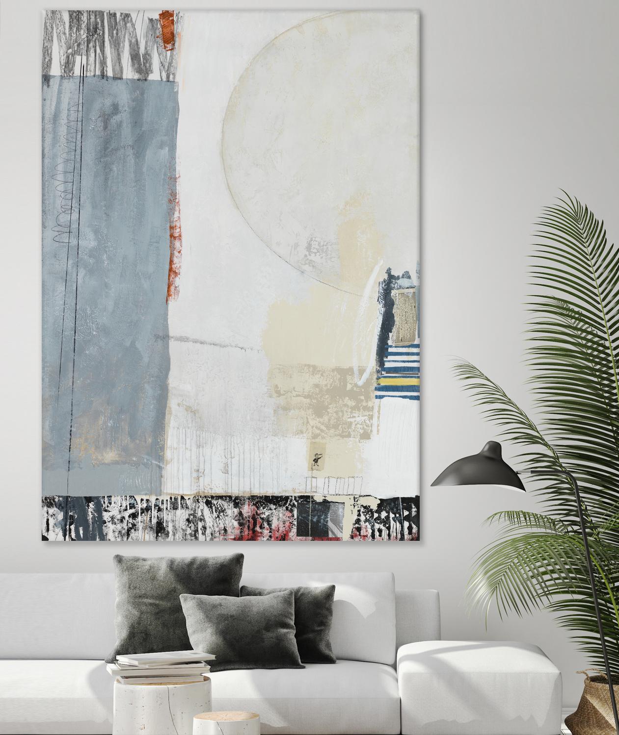 City Walker by Daleno Art on GIANT ART - beige abstract