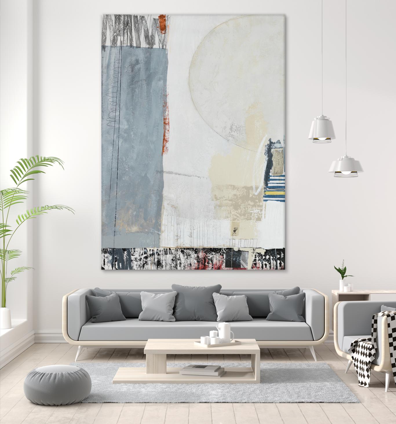 City Walker by Daleno Art on GIANT ART - beige abstract