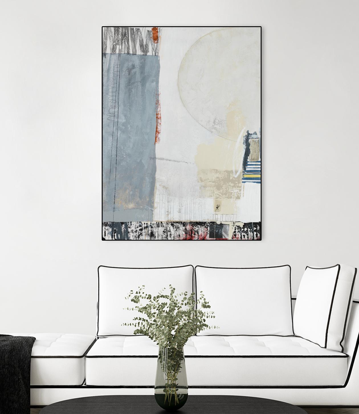 City Walker by Daleno Art on GIANT ART - beige abstract