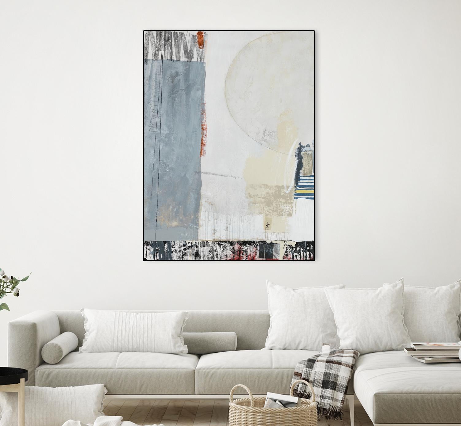 City Walker by Daleno Art on GIANT ART - beige abstract