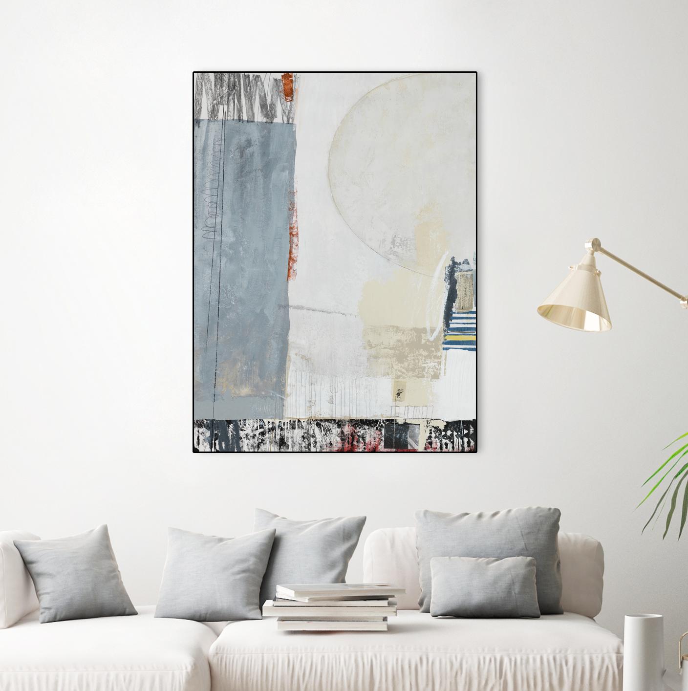 City Walker by Daleno Art on GIANT ART - beige abstract
