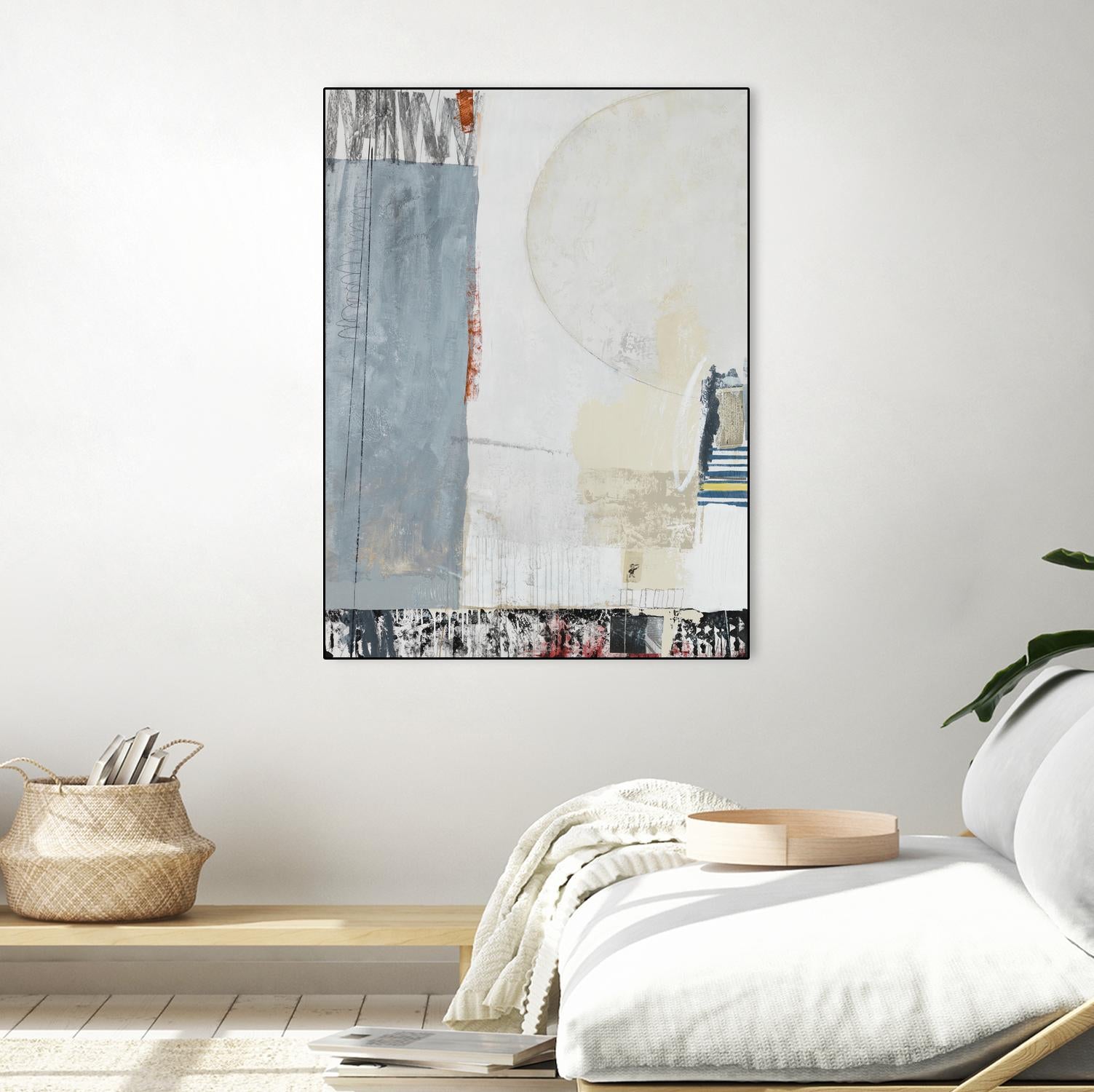 City Walker by Daleno Art on GIANT ART - beige abstract