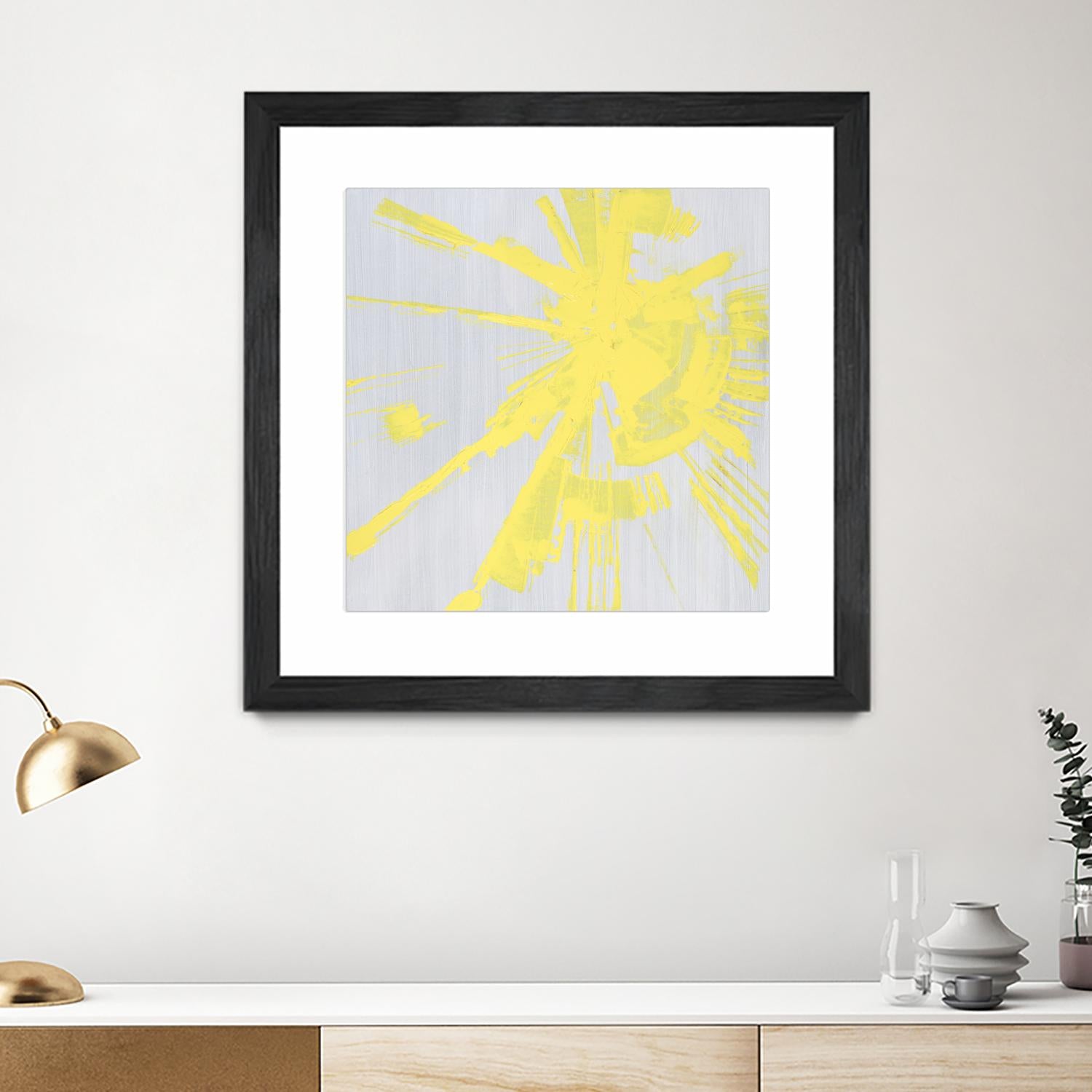 Holiday Festivities I by Daleno Art on GIANT ART - yellow abstract