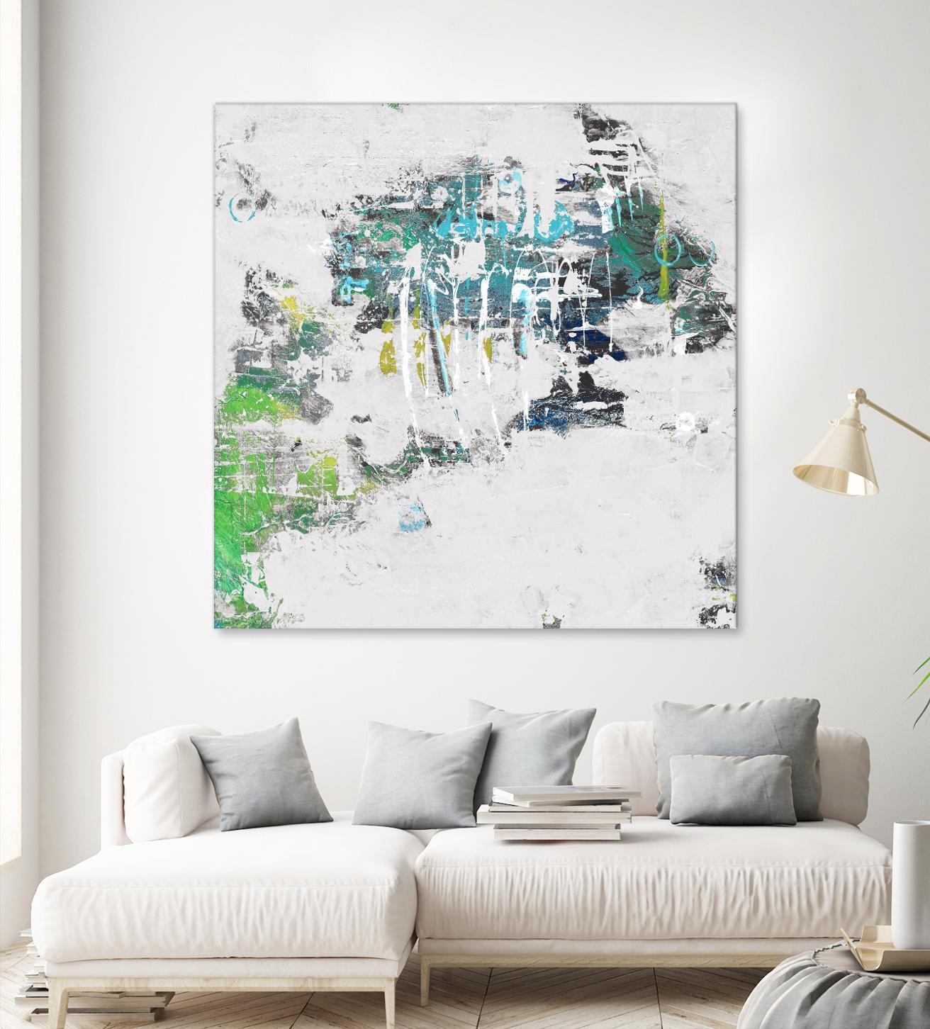 cool Kids I by Daleno Art on GIANT ART - green abstract abstrait
