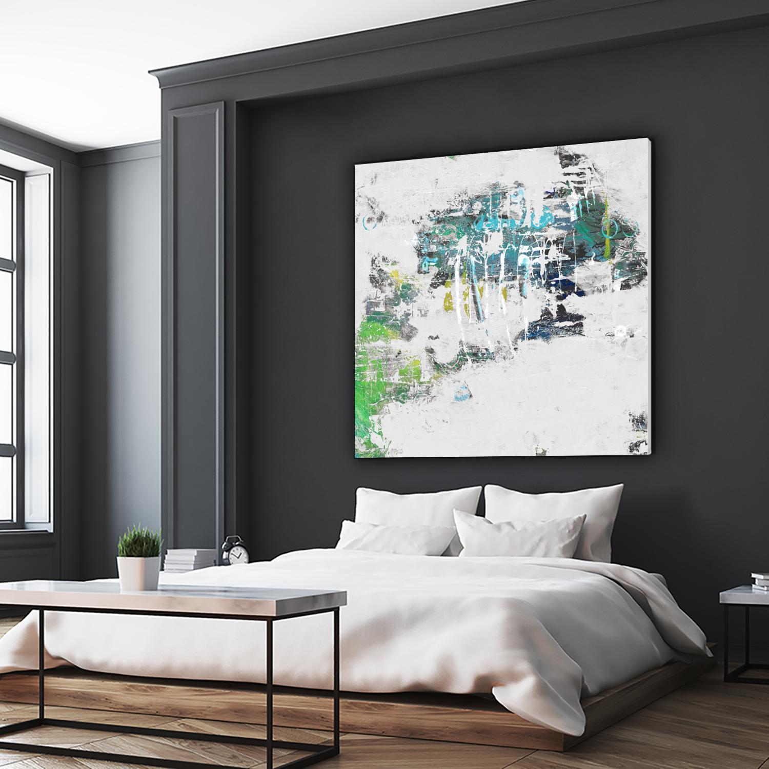 cool Kids I by Daleno Art on GIANT ART - green abstract abstrait