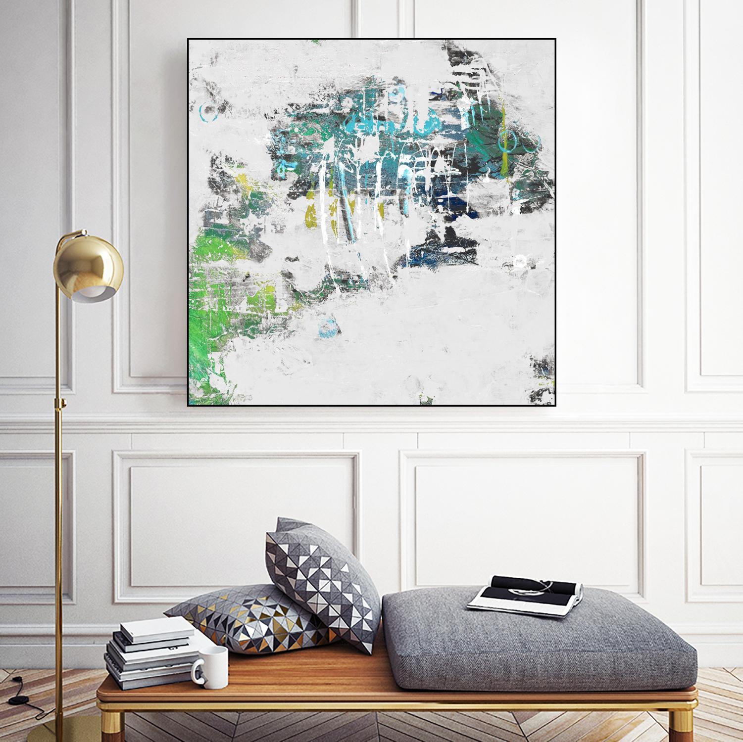cool Kids I by Daleno Art on GIANT ART - green abstract abstrait