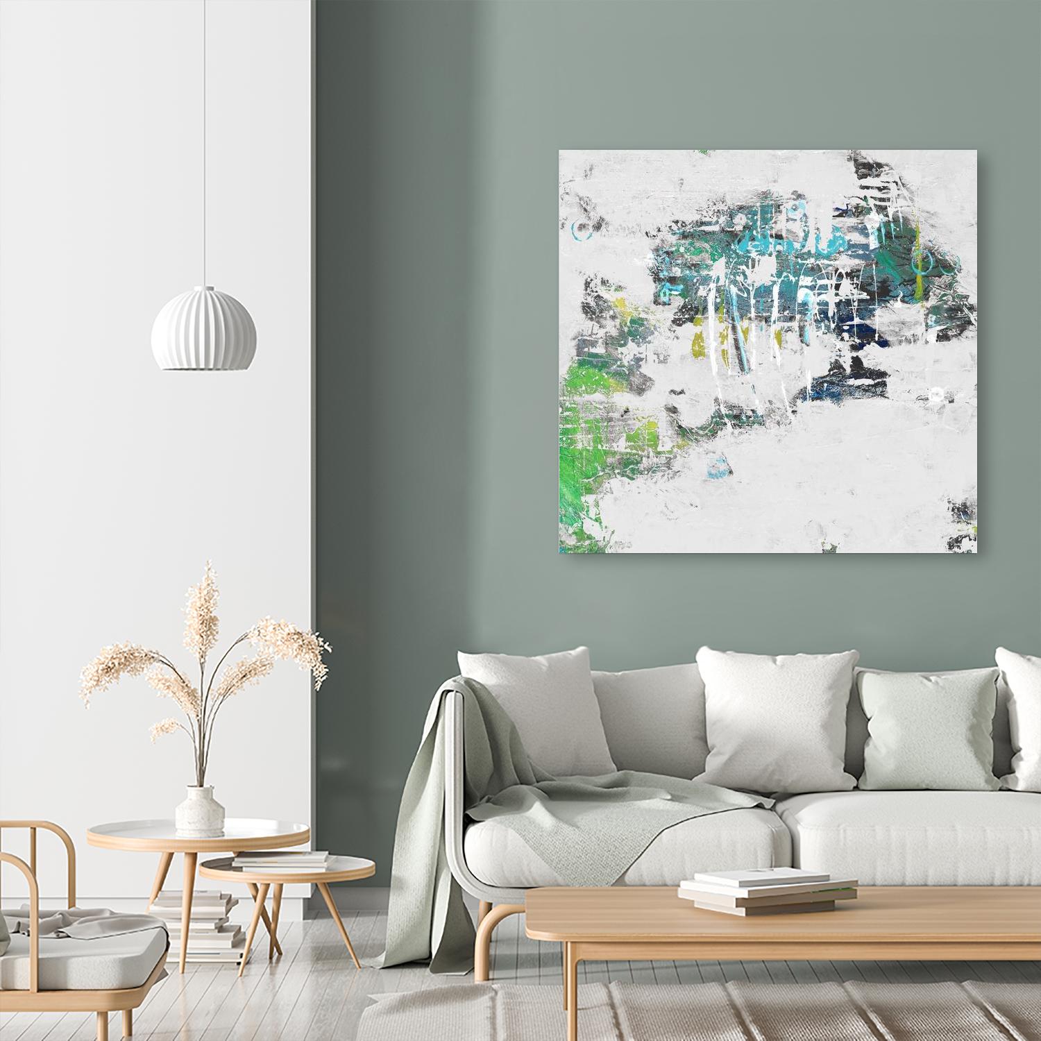 cool Kids I by Daleno Art on GIANT ART - green abstract abstrait