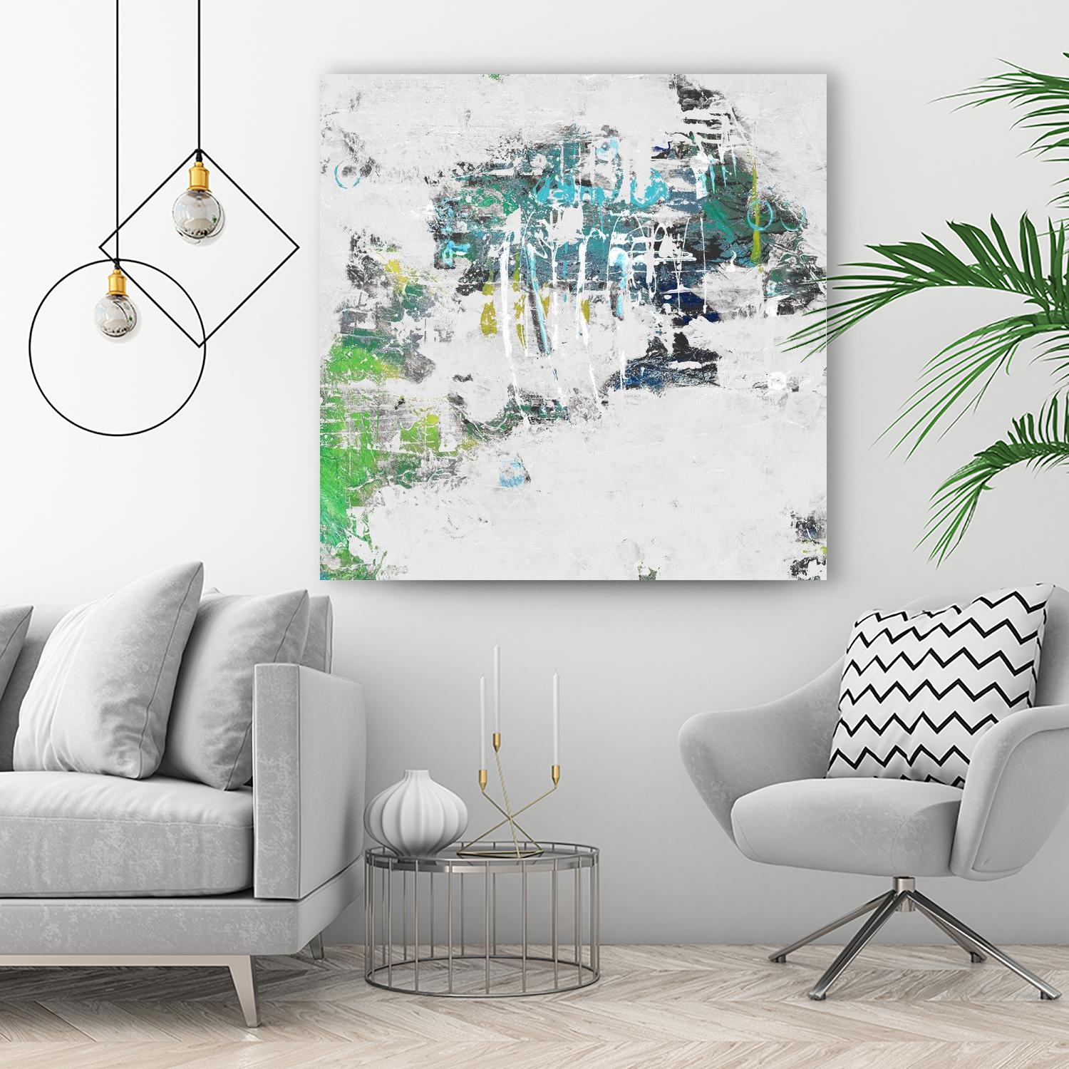 cool Kids I by Daleno Art on GIANT ART - green abstract abstrait