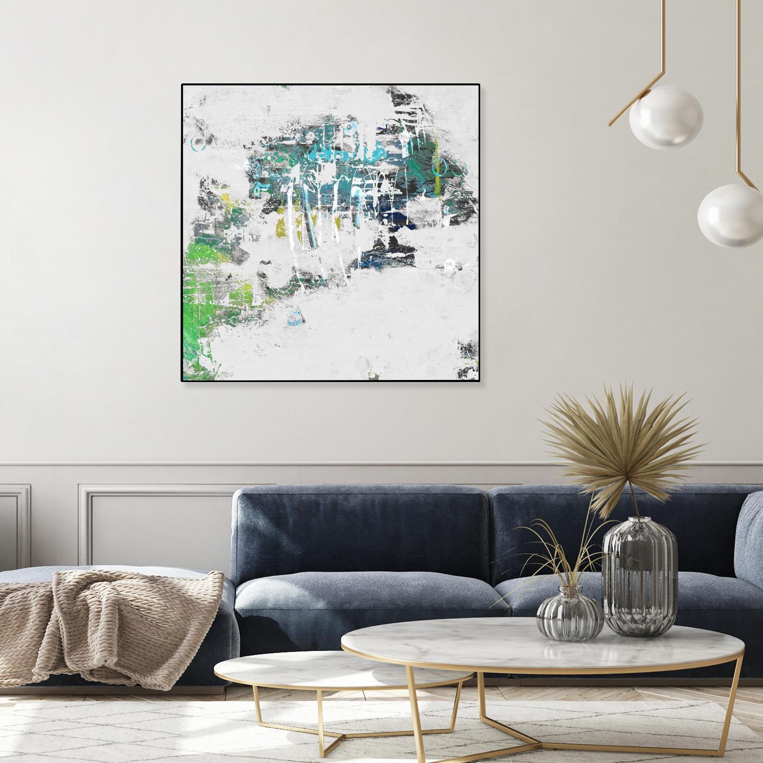 cool Kids I by Daleno Art on GIANT ART - green abstract abstrait