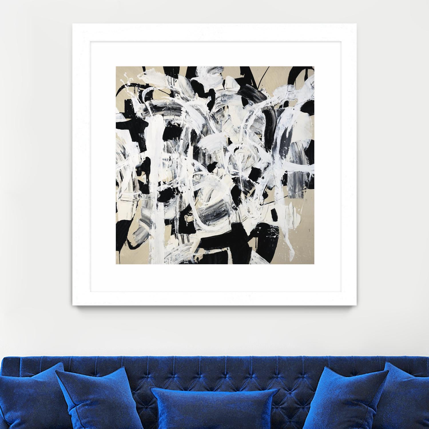 Talking out of Both Sides by Daleno Art on GIANT ART - beige abstract abstrait