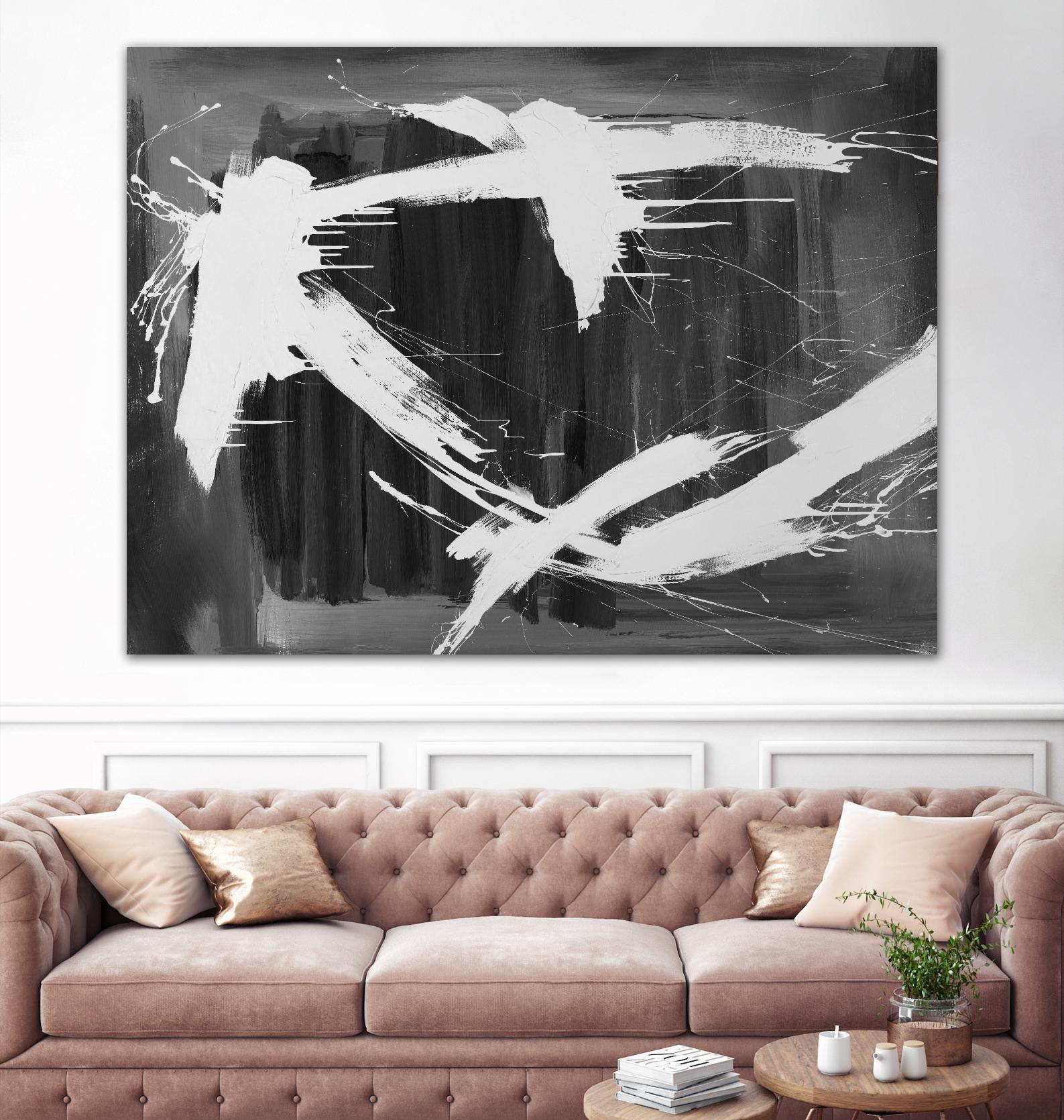 Stun Gun by Daleno Art on GIANT ART - grey  black & white abstract