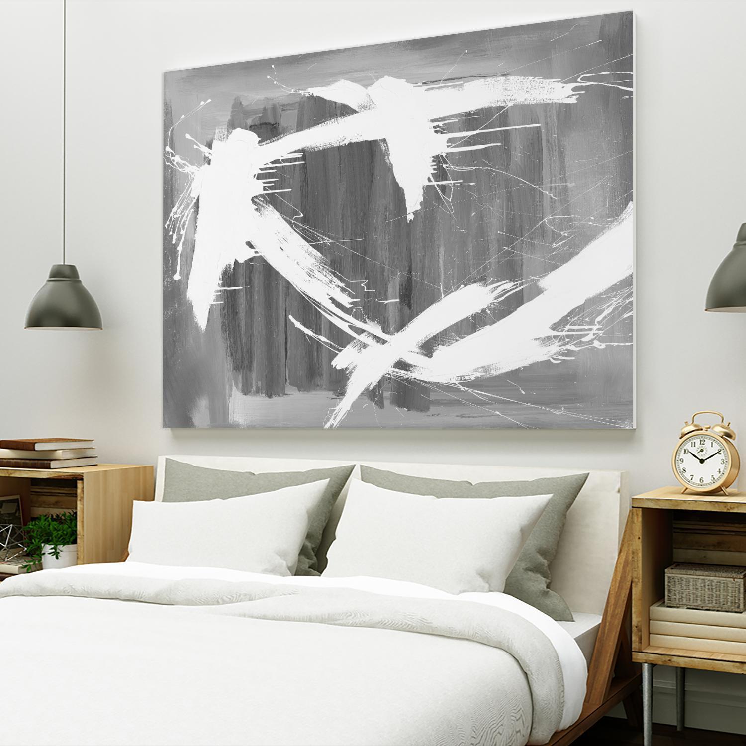 Stun Gun by Daleno Art on GIANT ART - grey  black & white abstract